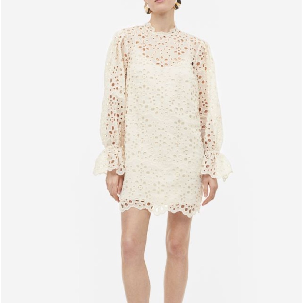 H&M eyelet embroidery dress